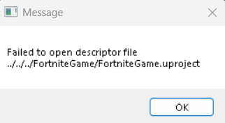 Failed to Open Descriptor File Image